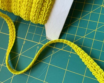 Bright Yellow - 3 yards Vintage Trim New Old Stock 60s 70s Edging Gimp