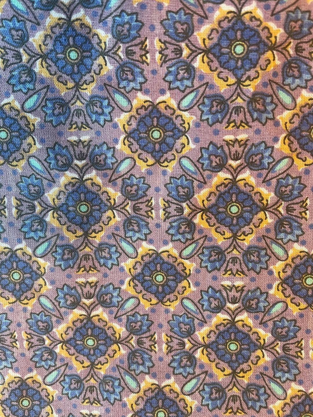 Mod Mid Century Geometric - Vintage Fabric New Old Stock Atomic Folk ...