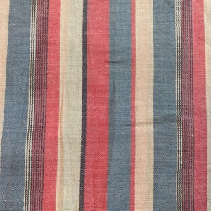 Vintage Shirting Stripe- Vintage Fabric Apparel Blue Pink Chambray