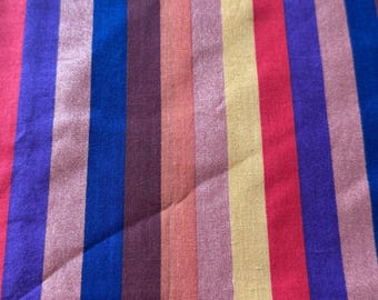 Fall Carnival Stripes - Vintage Fabric Mod 80s New Autumn Purple Gold Brown Bronze