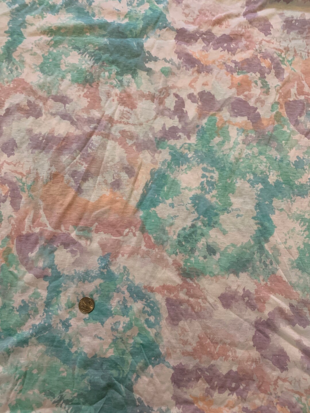 Tie Dye Jersey Knit Vintage Fabric Novelty 80s Purple Pink Blue Etsy