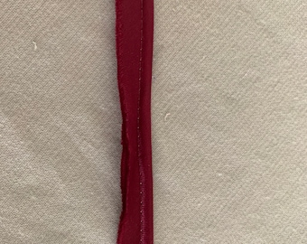 3 yardas Wine Colored Piping- Vintage Trim Bordado 80s New Old Stock Tapicería Deep Burgundy