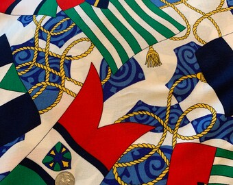 Colorful Flags - Vintage Fabric Juvenile Apparel 80s 90s Sailing Ropes