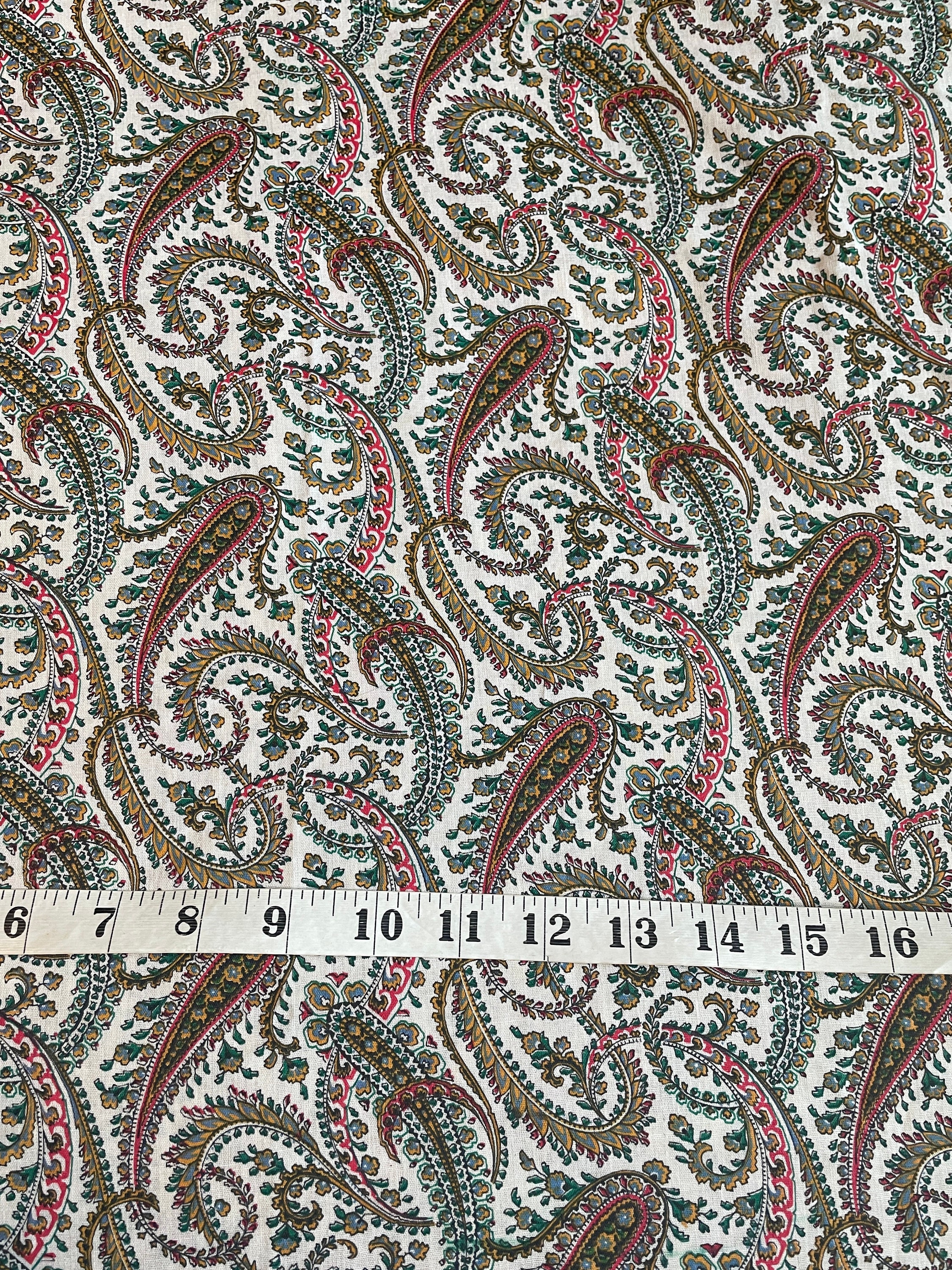 Classic Look Paisley - New Old Stock Vintage Fabric 70s 80s - Etsy