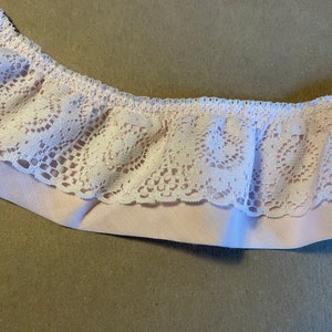 Pastel Pink Ruffle and Lace - 3 yards Vintage Fabric Trim New Old Stock Dolls Ruffles
