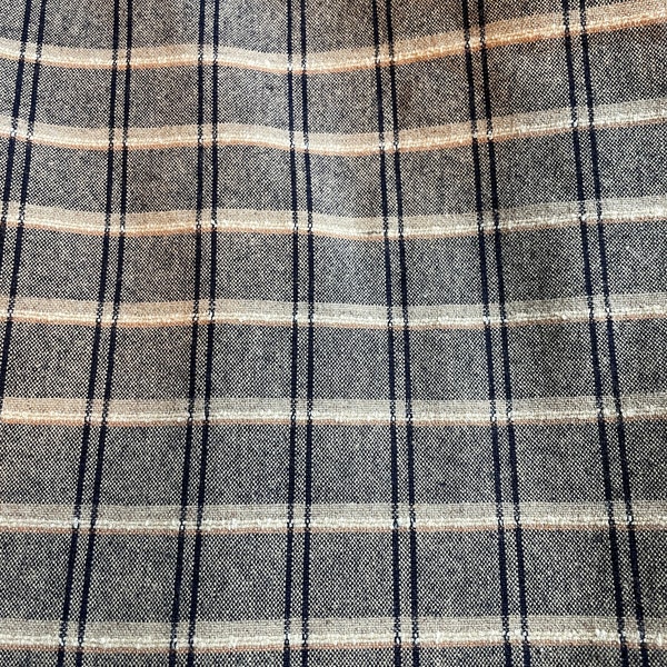 Blue and Tan Plaid Fabric Etsy