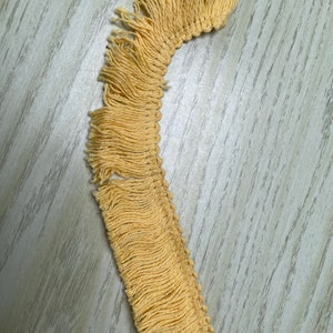 Fun Fringe - 3 yards Vintage Trim New Old Stock 70s Yellow Light Gold