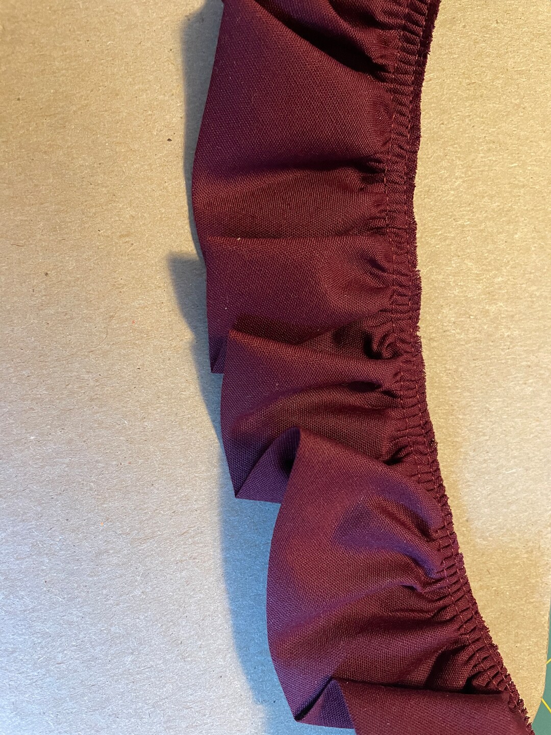 Historial Ruffle Trim Burgundy Ruffle - 3 Yards Vintage Fabric Trim New Old Stock Dolls ...