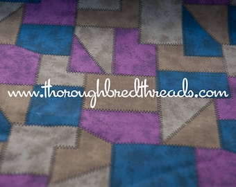 Fake Suede Patchwork - Vintage Fabric Multi-Colored Cheater Look 60s 70s