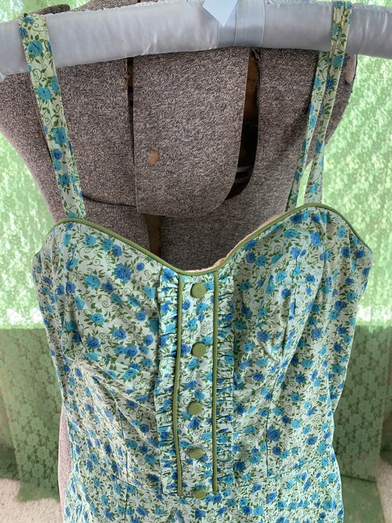 Vintage Bathing Suit - Matching Skirt Summer Sunsu