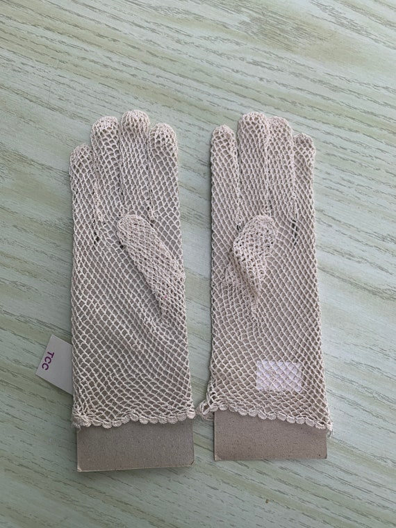 Vintage Lace Gloves - 80s Never Worn Madonna Tan N