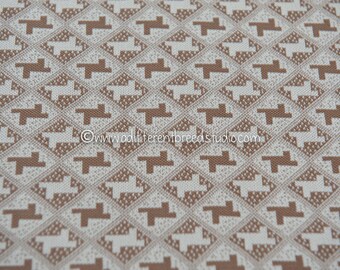 Brown Geometric- Vintage Fabric New Old Stock Juvenile Novelty Knit