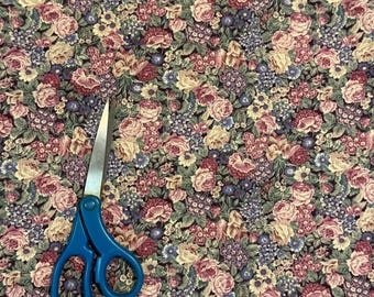 Roses and Wildflowers- Vintage Fabric New Old Stock All Over Floral Flowers Garden Romantic Shabby Chic