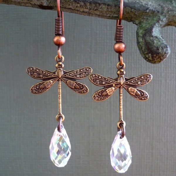 Victorian Damselfly earrings