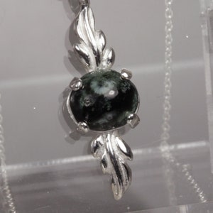 Michigan Greenstone, Isle Royale Greenstone, Michigan State Gem, Chlorastrolite /SALE/ Sterling Pend & Chain-Free Gift Box,Wrap,Tag,Shipping