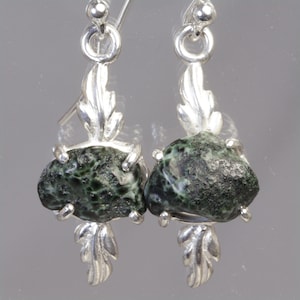 Michigan Greenstones, Sterling Earrings, Isle Royale Greenstones, Michigan State Gemstones, Chlorastrolite - Free Gift Box,Wrap,Tag,Shipping