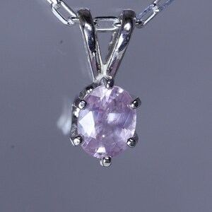 Brilliant Lilac Sapphire, Light Pink Sapphire, Sterling Pendant and Chain - SALE - Free Gift Box, Gift Wrap, Gift Tag and Free Shipping