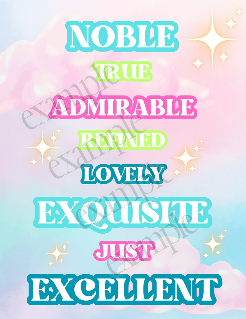 Big Inspirational Words Printable (digital Download) - Etsy