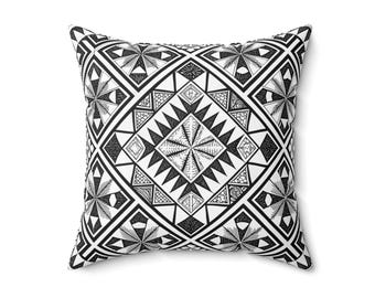 Retro Pillow, Throw Cushion, Home Decor, Vintage Decorative Pillow, Square Pillow Cover