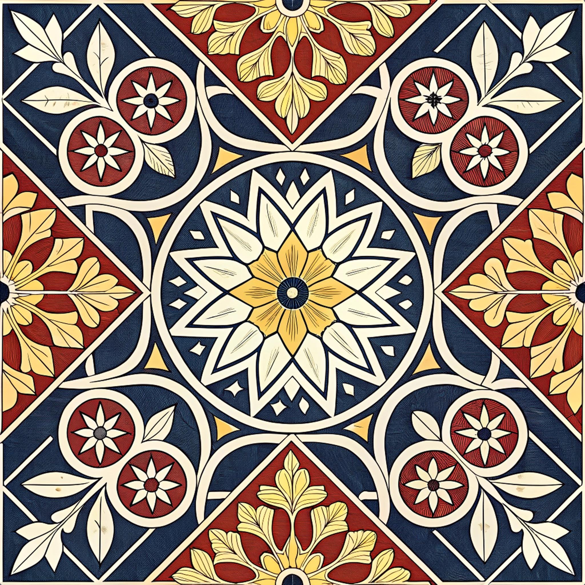 Retro 70s Tile Pattern: Vintage Digital PNG (commercial Use) - Etsy