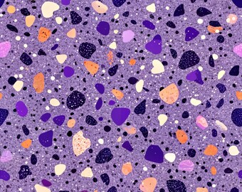 Textura Terrazzo Sem Costura: Papel Digital com Padrão de Pedra (Para Imprimir)