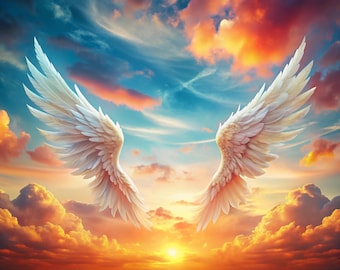 Fundo Memorial Stairway to Heaven: Pombas de Luz Dourada (Download Digital PNG)