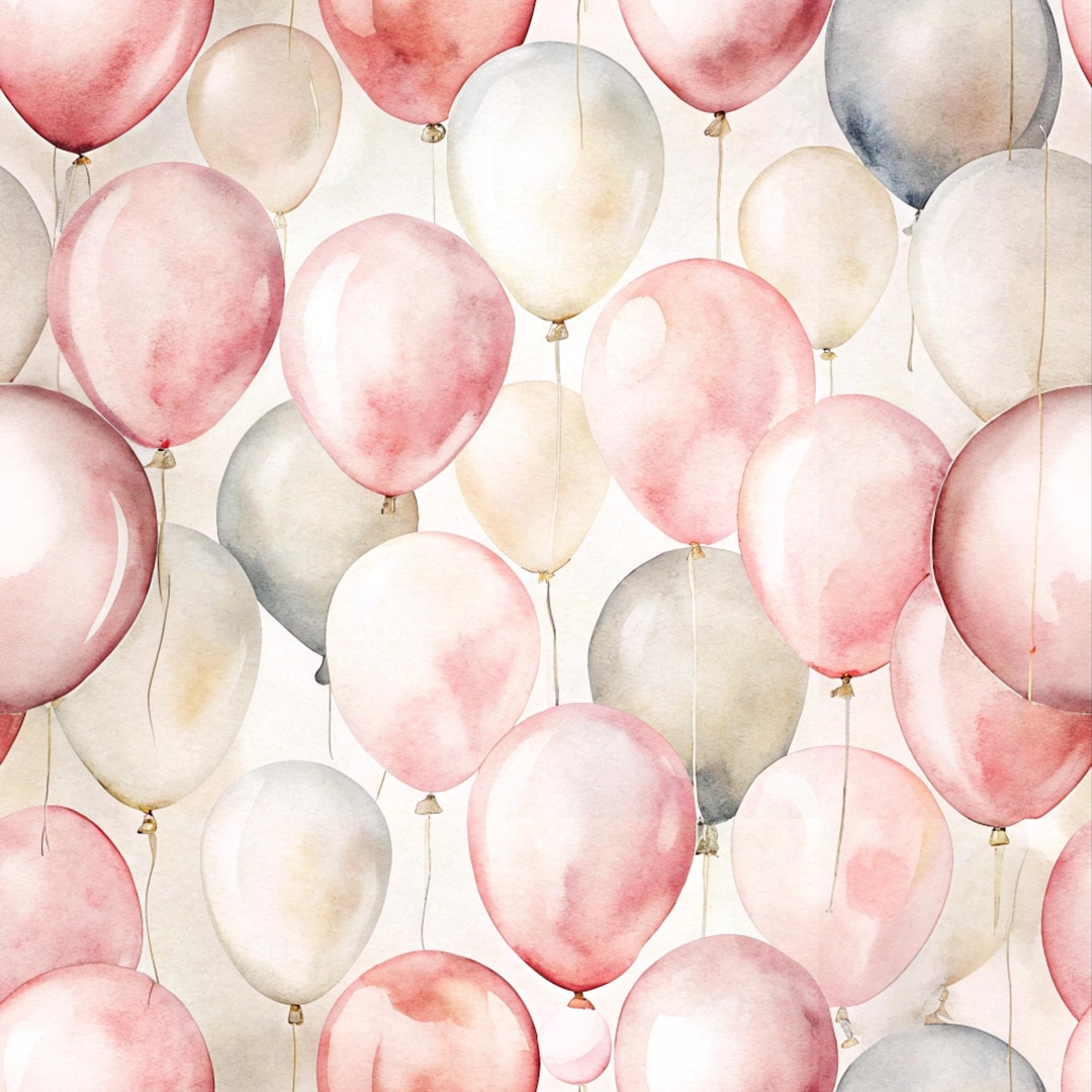 Celebration Balloon Seamless Pattern: Birthday Invitation Background ...