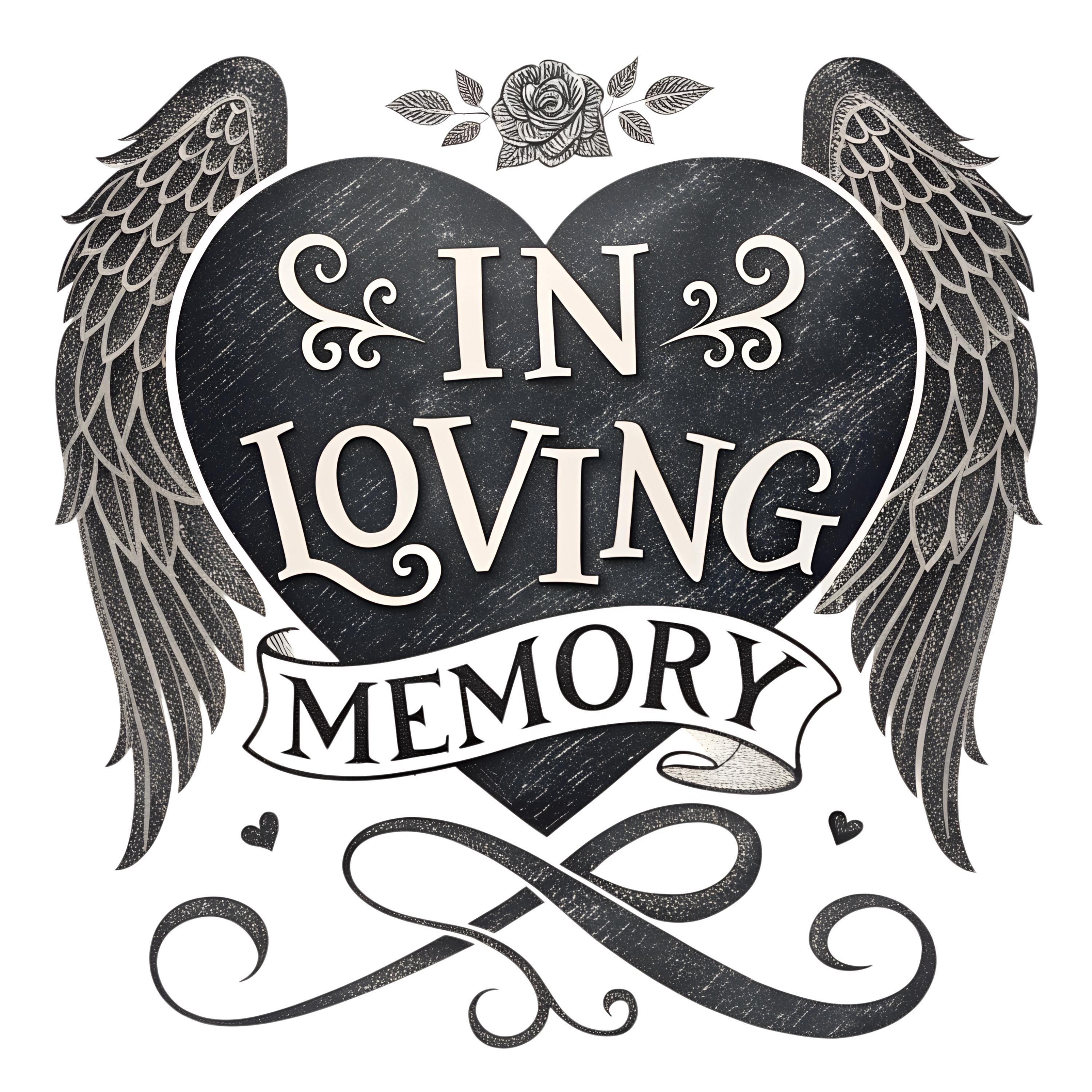 In Loving Memory PNG: Memorial Design With Heaven Background (digital ...