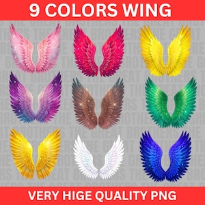 Engel Flügel Clipart Bundle: Halo & Feen Flügel PNGs (Digitaler Download)