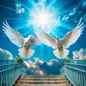 Paloma PNG / Paquete de 5 fondos conmemorativos azules / Diseño de sublimación / Fondo de pantalla funerario