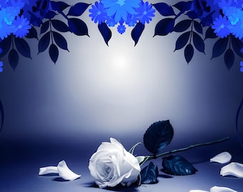 Imagens elegantes de fundo para funeral: conjunto floral com 5 (download digital)