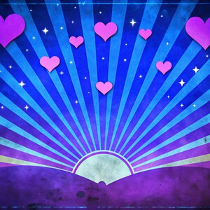 5 In heart collage PNG,  5 collage Background , Stairs to Heaven, Rest in Peace, Digital Files