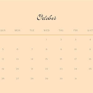 Calendário 2025, planejador mensal 2025, calendário mensal elegante com paisagem, início de domingo e segunda-feira, calendário de parede tamanho carta A4 para impressão em PDF