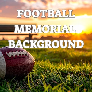 Rest in Peace Football PNG | 4 Football Memorial Background | Stairs to Heaven | RIP Background | American Football Tribute Clipart |