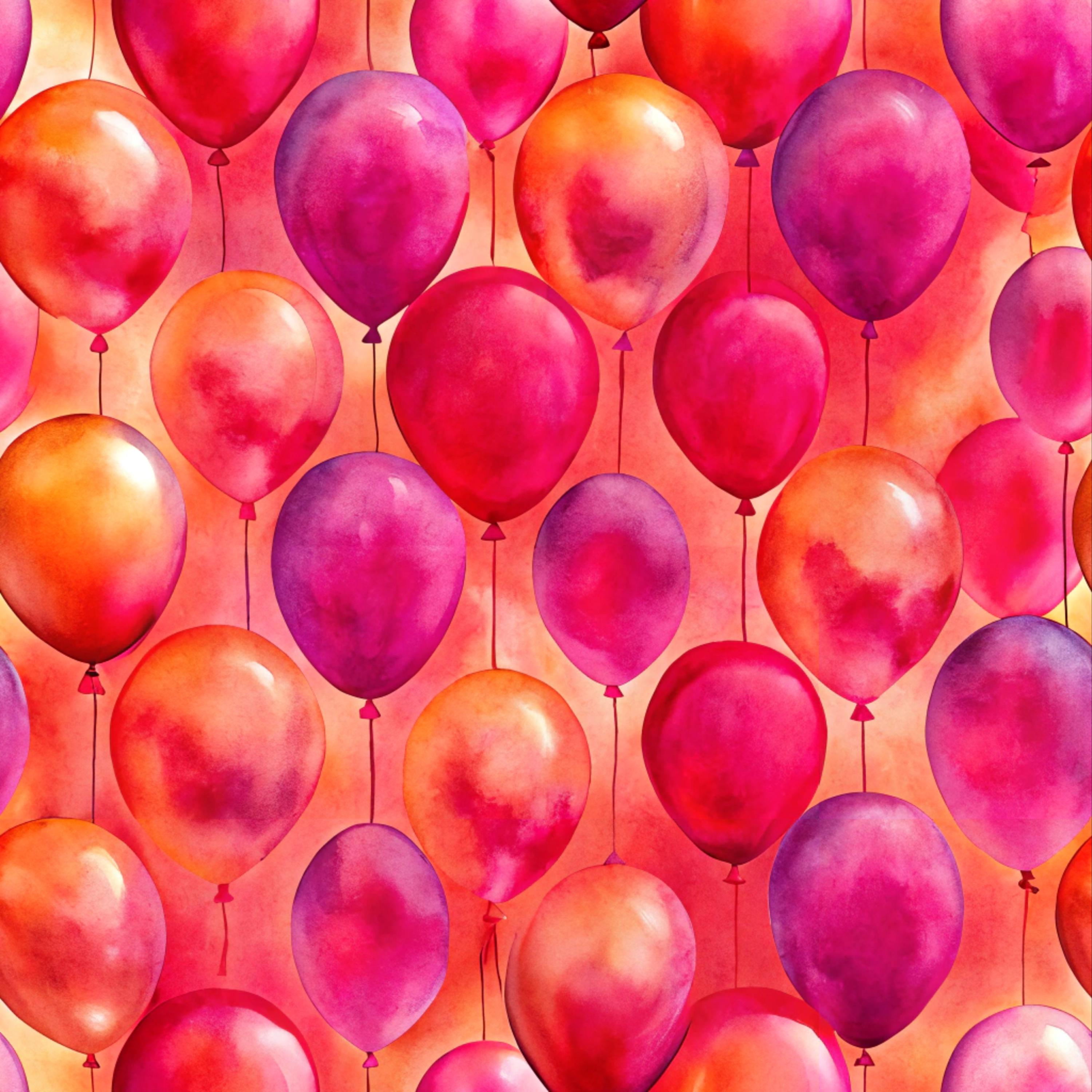 Celebration Balloon Seamless Pattern: Birthday Invitation Background ...