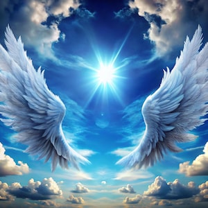5 PNG conmemorativos RIP • Paquete de fondos de escalera al cielo "Descansa en paz" • Sublimación para funerales/homenajes • Descarga digital de alas de ángel