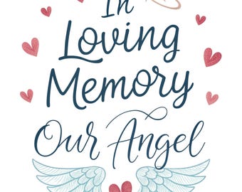 Imagem Memorial: Coração e Asas de Anjo, Fundo do Céu (Download Digital)