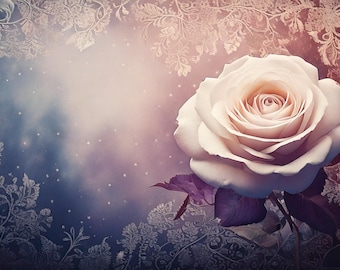 Fundos elegantes para funeral: designs florais para cartões memoriais (download digital)