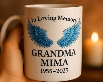 Gepersonaliseerde herdenkingsmok: koffiekopje Angel Wings