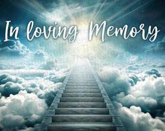 Pacote de design In Loving Memory, EDITÁVEL Memorial 5 modelos Heaven Background, Edite você mesmo, Roxo Imagens mais vendidas Muito obrigado