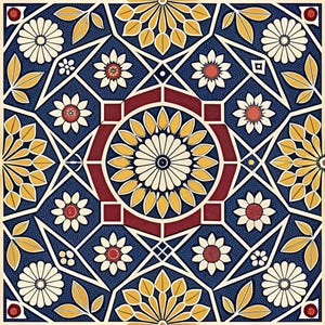 Retro 70s Tile Pattern: Vintage Digital PNG (commercial Use) - Etsy