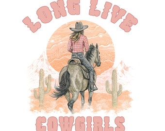 Es lebe die Cowgirls | Retro Sublimationen, Western Sublimationen, Designs Downloads, PNG Clipart, Shirt Design, Sublimation digitaler Download
