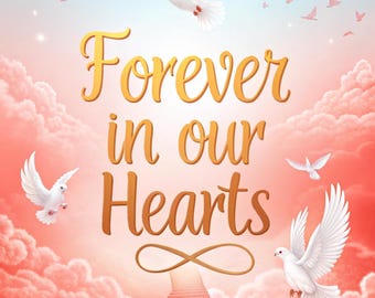 Stairs to Heaven Memorial Backdrop: Bereavement Design (PNG Download)