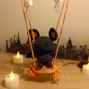 Halloween Crochet Bat Car Hanging Pattern: Amigurumi Plush DIY (PDF Pattern)