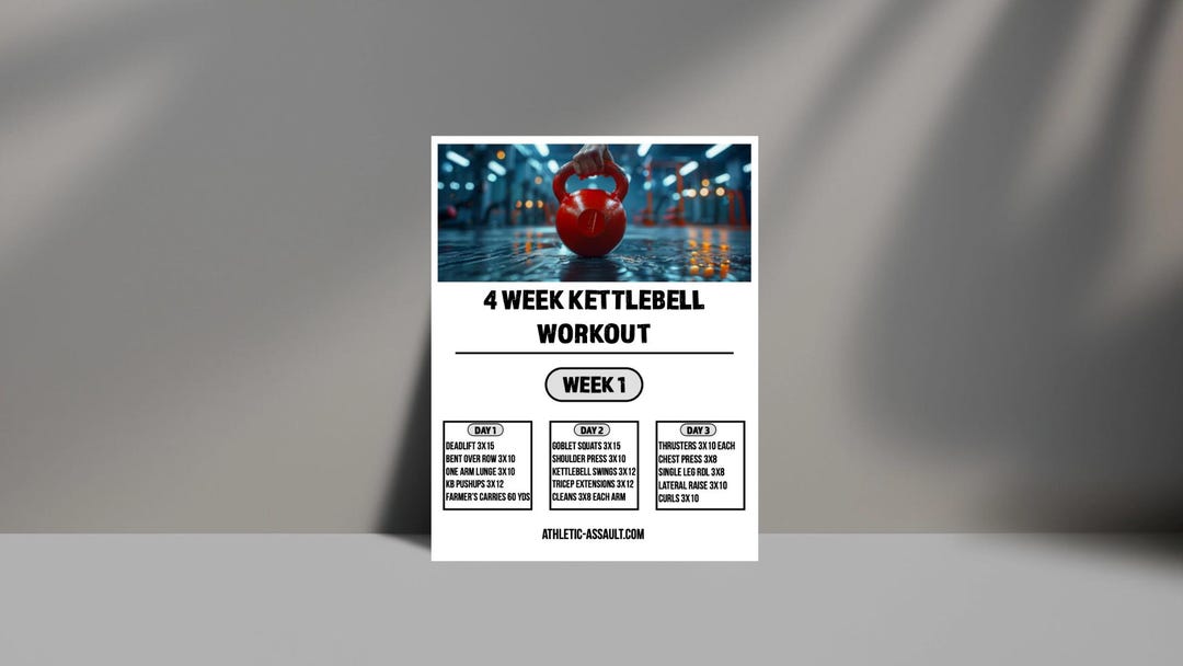 4 Week Kettlebell Workout Plan | Full Body Workout | 30 Day Workout ...