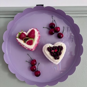 Cakes and cherries Wall Art,3d Resin Wall Decor,Pop Art Sculpture,Realistic Fake Food, Funky Candy Art,Dopamine Decor,Kitsch Decor,Fake Cake