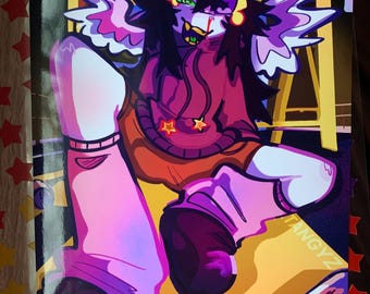 Yellow punk glossy print