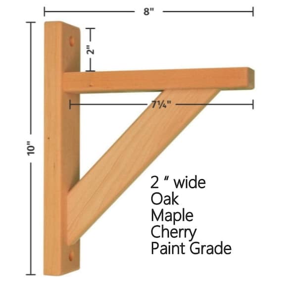 Shelf Bracket - Straight 8 by Tyler Morris Woodworking