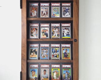 Walnut Card Display Cabinets by Tyler Morris Woodworking