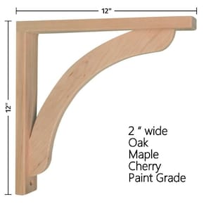 Corbel - Concave 12 for Pre-Installed Countertops by Tyler Morris Woodworking